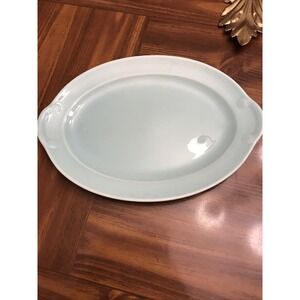 LuRay Taylor Smith PASTEL‎ Teal GREEN Meat Serving Platter 11.5 Plate